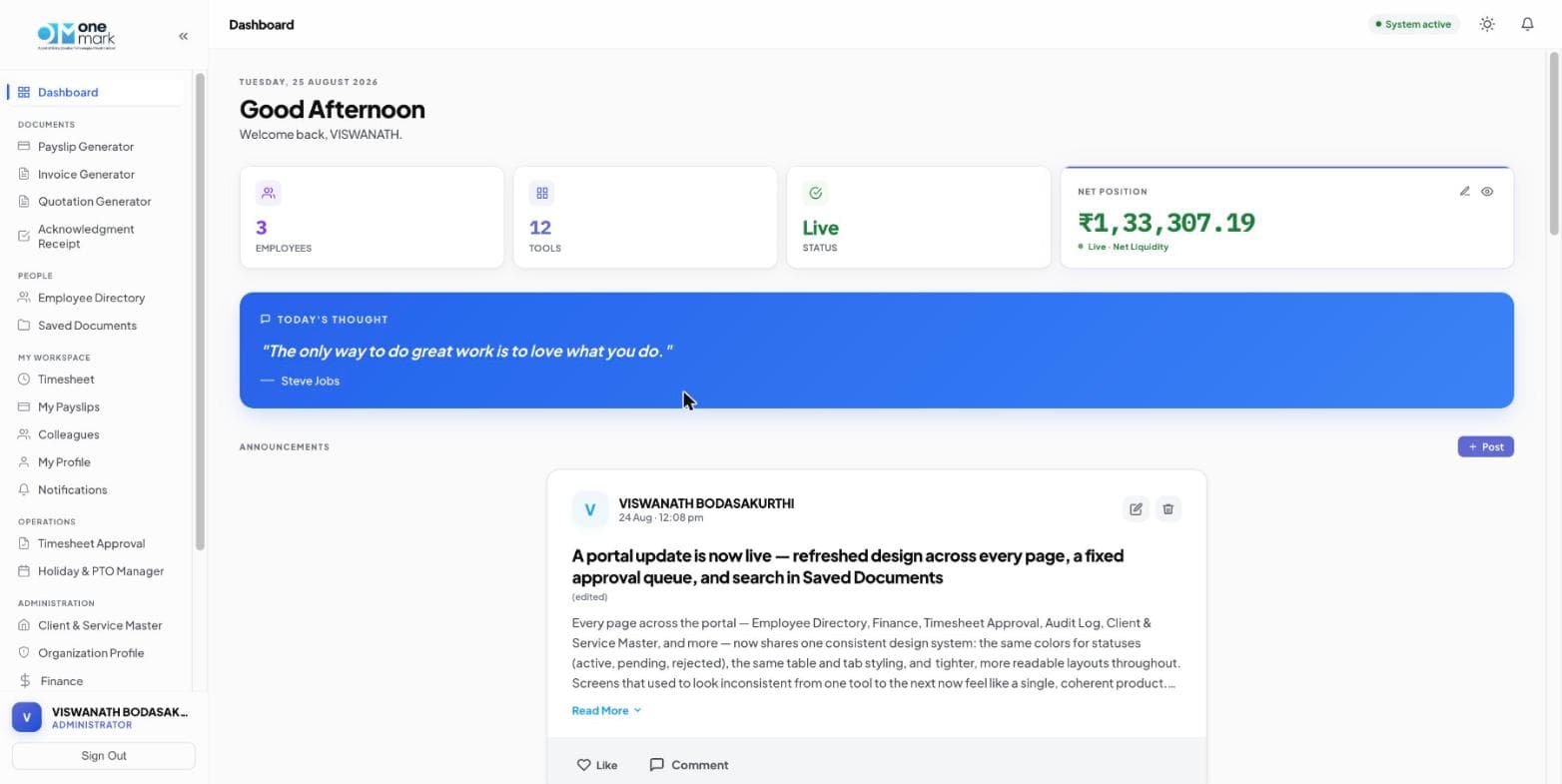 Lekka dashboard showing live balance, tools, and the team activity feed